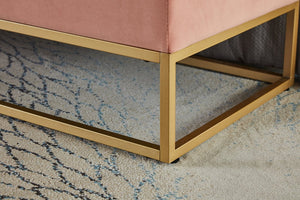 English Elm 58.6" Bed Bench Sturdy Metal Base with Velvet Upholstery, Hidden Storage, 500lb Capacity Elegance Pink W1097119562