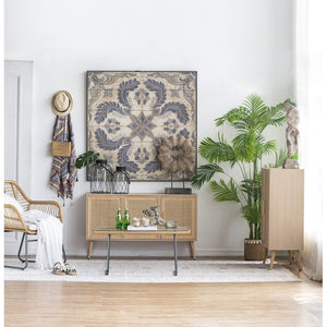 English Elm 48" Oversized Magnolia Botanical Canvas Print Moody Charcoal Gallery Wall Art W2078130262