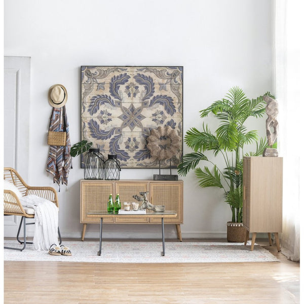 English Elm 48" Oversized Magnolia Botanical Canvas Print Moody Charcoal Gallery Wall Art W2078130262