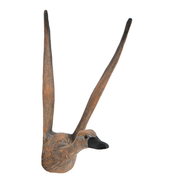 English Elm Set of 3 Sculpted Geese Wall Art Pinewood Birds Rustic Farmhouse Flying Decor W2078130257