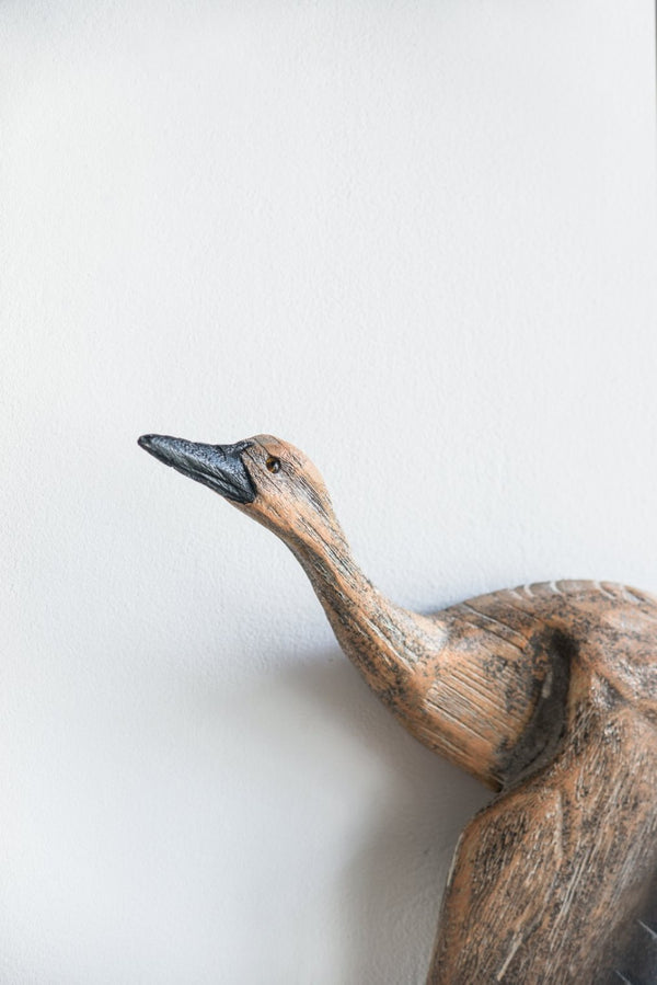 English Elm Set of 3 Sculpted Geese Wall Art Pinewood Birds Rustic Farmhouse Flying Decor W2078130257