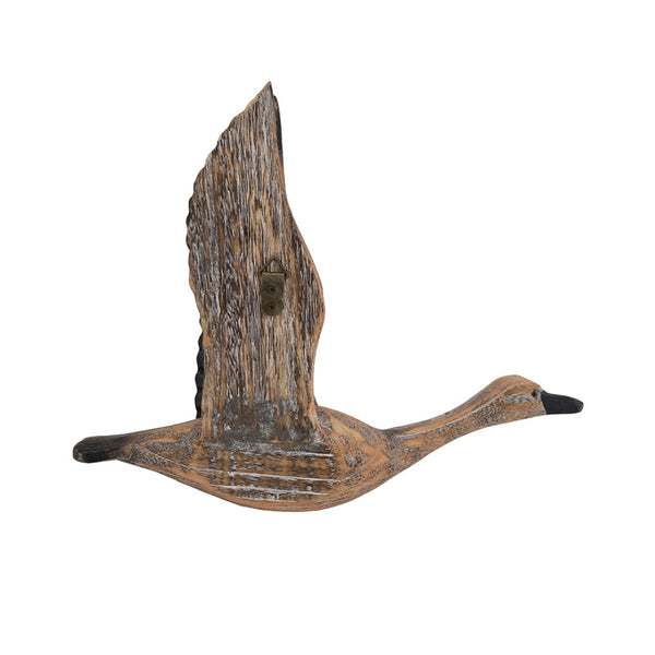 English Elm Set of 3 Sculpted Geese Wall Art Pinewood Birds Rustic Farmhouse Flying Decor W2078130257