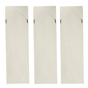 English Elm Set of 3 Boiserie Inspired Magnesia Relief Panels Weathered White Sculptural Wall Decor W2078130260