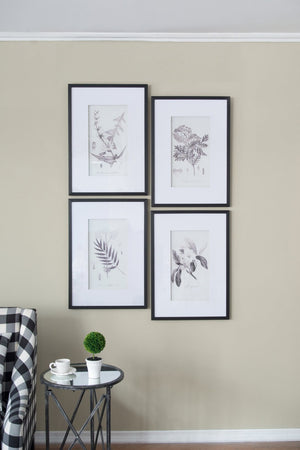 English Elm Set Of 4 Botanical Wall Art Prints – Elegant Home Decor For Living Room, Bedroom, And Hallway W2078130249-GIGA