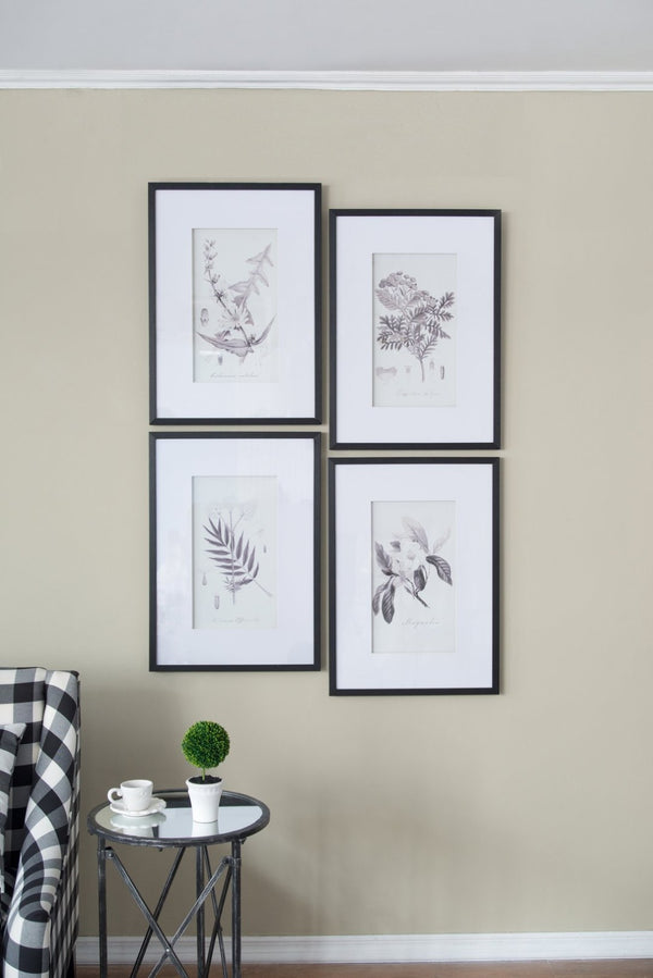 English Elm Set Of 4 Botanical Wall Art Prints – Elegant Home Decor For Living Room, Bedroom, And Hallway W2078130249-GIGA