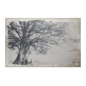 English Elm 59" Oversized Botanical Canvas Print Charcoal Arboreal Art for Living Room Walls W2078130253