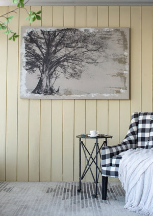 English Elm 59" Oversized Botanical Canvas Print Charcoal Arboreal Art for Living Room Walls W2078130253
