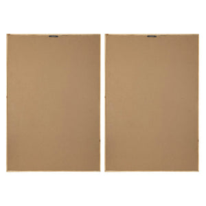 English Elm 26.5" Rectangular Tassel Diptych Wall Art Set Fir Frame Abstract Minimalist Panels W2078130302