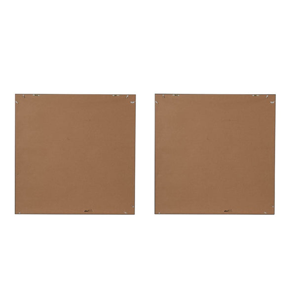 English Elm Set of 2 Square Framed Abstract Watercolor Prints Neutral Gallery Wall Decor W2078130287
