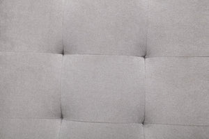 English Elm 3 Fold Sofa Convertible Futon Couch Sleeper SofaBed Compact Space-Saving Pull-Out Loveseat Velvet Linen Upholstery Light Gray W1628119838