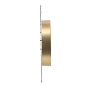 English Elm 23.5" Oversized Acrylic Wall Clock with Silent Moving Gears and Gold Roman Numerals W2078130296