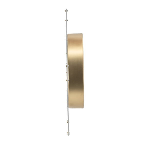English Elm 23.5" Oversized Acrylic Wall Clock with Silent Moving Gears and Gold Roman Numerals W2078130296