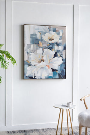English Elm 32.5" Framed Floral Oil Canvas Hand Painted Large Wall Art for Any Room W2078130295