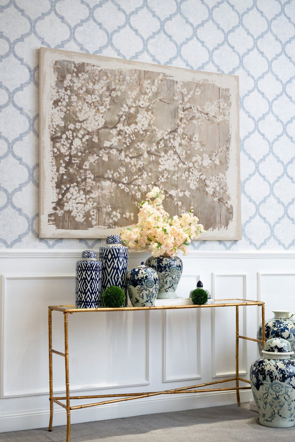 English Elm 48" Oversized Magnolia Botanical Canvas Print Moody Charcoal Gallery Wall Art W2078130278