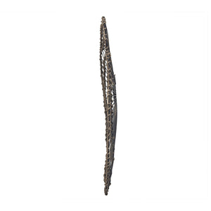 English Elm Set of 3 Golden Metal Floral Sculptures with Mirrored Centers for Entryway Walls W2078130330