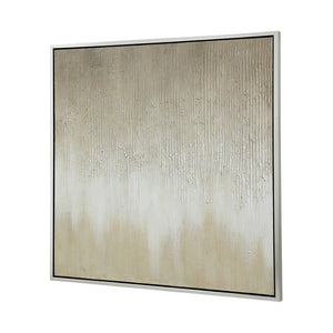 English Elm 39.5" Square Abstract Floral Oil Painting Gold Framed Canvas Wall Art for Living Room W2078130322