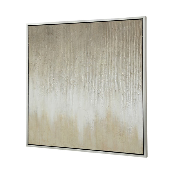 English Elm 39.5" Square Abstract Floral Oil Painting Gold Framed Canvas Wall Art for Living Room W2078130322
