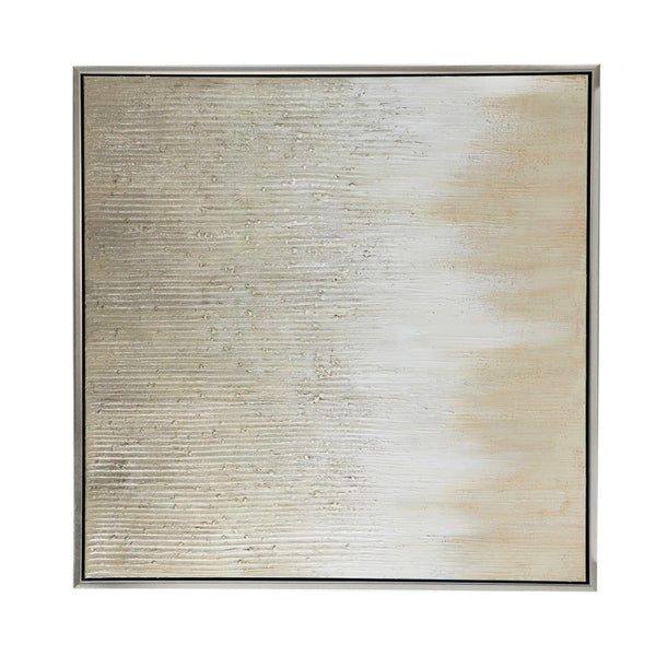 English Elm 39.5" Square Abstract Floral Oil Painting Gold Framed Canvas Wall Art for Living Room W2078130322