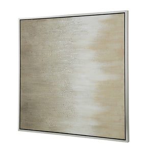 English Elm 39.5" Square Abstract Floral Oil Painting Gold Framed Canvas Wall Art for Living Room W2078130322
