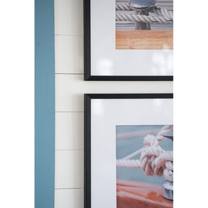 English Elm 30" Nautical Rope Knot Framed Print Set of 3 Black Gallery Wall Art Coastal Decor W2078130312