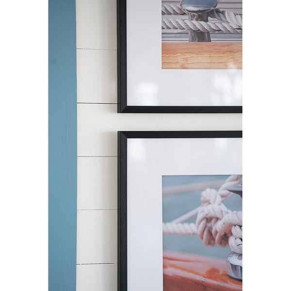 English Elm 30" Nautical Rope Knot Framed Print Set of 3 Black Gallery Wall Art Coastal Decor W2078130312