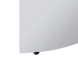 English Elm Modern minimalist dining table with imitation marble glass top and metal legs for elegant gatherings, 77" Silver,White W1151S03386