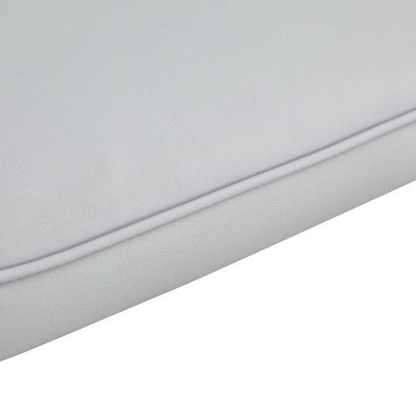 English Elm Light gray PU Dining Chair Set, 2-Pack—Comfort Foam Seats, Sturdy Metal Legs, Modern Kitchen Living Room Decor W1151P147208