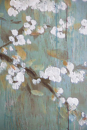 English Elm 18.5" Cherry Blossom Four Panel Canvas Wall Art Set for Living Room or Bedroom W2078130318