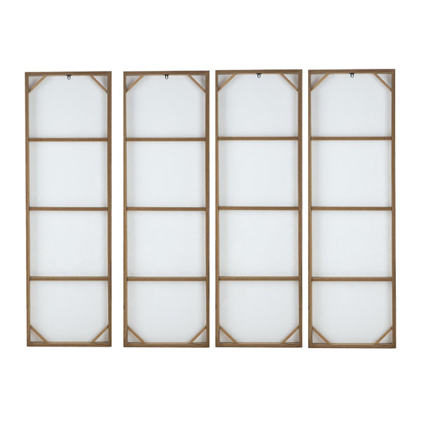 English Elm 18.5" Cherry Blossom Four Panel Canvas Wall Art Set for Living Room or Bedroom W2078130318