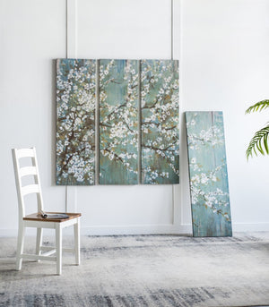 English Elm 18.5" Cherry Blossom Four Panel Canvas Wall Art Set for Living Room or Bedroom W2078130318
