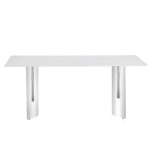 English Elm Only Polished Stainless Steel Curved Table Leg Sturdy Modern Furniture Support W1151119534