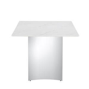 English Elm Only Polished Stainless Steel Curved Table Leg Sturdy Modern Furniture Support W1151119534