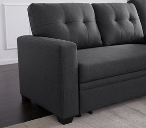 English Elm Upholstered Sleeper Sectional with Storage Chaise for Living Room or Studio B102P247101