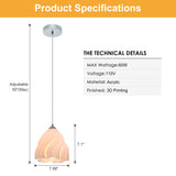 English Elm Simple Three-Dimensional Petal Design Chandeliers(No Bulbs)