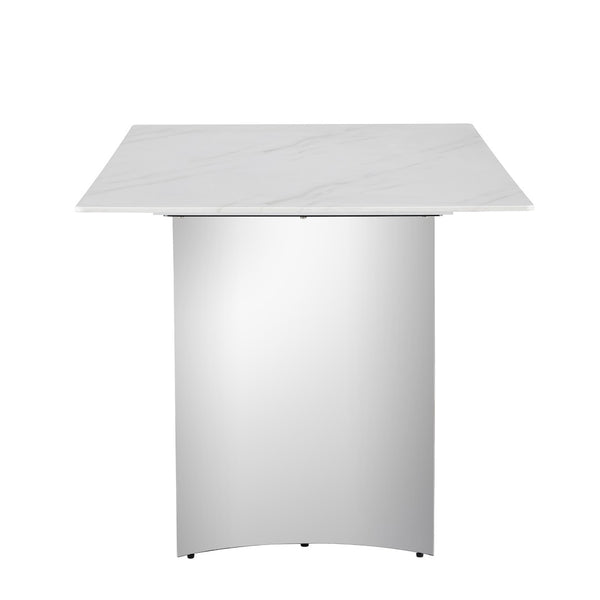 English Elm Only Polished Stainless Steel Curved Table Leg Sturdy Modern Furniture Support W1151119536