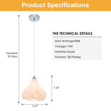 English Elm Simple Three-Dimensional Petal Design Chandeliers,No Bulbs(Two Outfit)