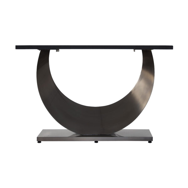 English Elm 70.87" Sintered Stone Dining Table Crescent Steel Base Seats 8 Modern White Top W1535S00620