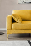 Christopher Knight Home® - Noble House - Adf Living Room Furniture Modern Leisure L Shape Couch Yellow Fabric