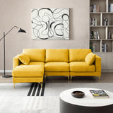 Christopher Knight Home® - Noble House - Adf Living Room Furniture Modern Leisure L Shape Couch Yellow Fabric