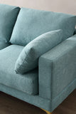 Christopher Knight Home® - Noble House - Adf Living Room Furniture Modern Leisure L Shape Couch Turquoise Fabric