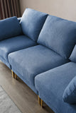 Christopher Knight Home® - Noble House - Adf Living Room Furniture Modern Leisure L Shape Couch Blue Fabric