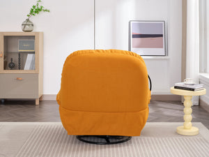 English Elm Power Recliner 270° Swivel Glider with Bluetooth Speakers, USB Charging, Phone Holder, Cup Storage Orange W1752128132