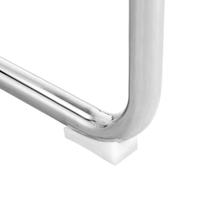 English Elm Equipped modern faux leather dining chairs with metal legs, high-density foam comfort for versatile rooms Light Gray W1151102507