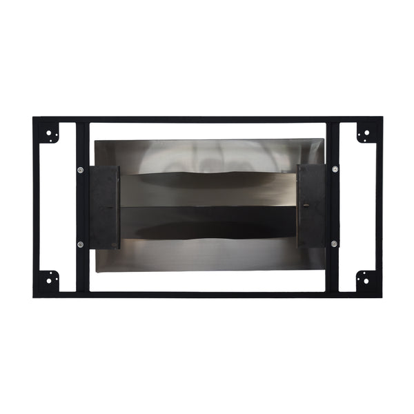 English Elm 63" Modern Crescent Sintered Stone Dining Table with Moon-Shaped Steel Legs, Seats 6-8 Comfortably White W1535S00268