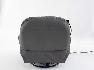 English Elm Power Recliner 270° Swivel Glider with Bluetooth Speakers, USB Charging, Phone Holder, Cup Storage Grey W1752128133