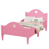 Hearth and Haven Girl'S Love Princess Bed Macaron Twin Size Toddler Bed with Side Safety Rails and Headboard and Footboard  WF310555AAH