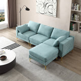 Christopher Knight Home® Adf Living Room Furniture Modern Leisure L Shape Couch Turquoise Fabric