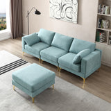 Christopher Knight Home® - Noble House - Adf Living Room Furniture Modern Leisure L Shape Couch Turquoise Fabric