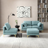 Christopher Knight Home® - Noble House - Adf Living Room Furniture Modern Leisure L Shape Couch Turquoise Fabric