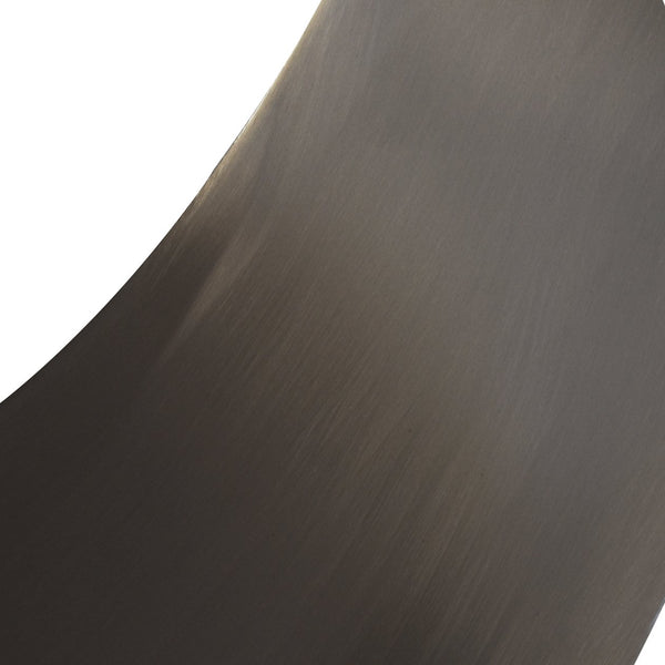 English Elm 63" Modern Crescent Sintered Stone Dining Table with Moon-Shaped Steel Legs, Seats 6-8 Comfortably White W1535S00268